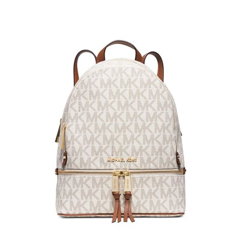 white backpack michael kors|small white Michael Kors bag.